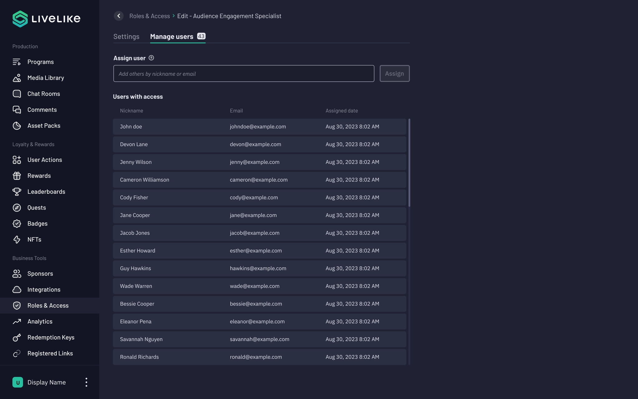 Understand who has access