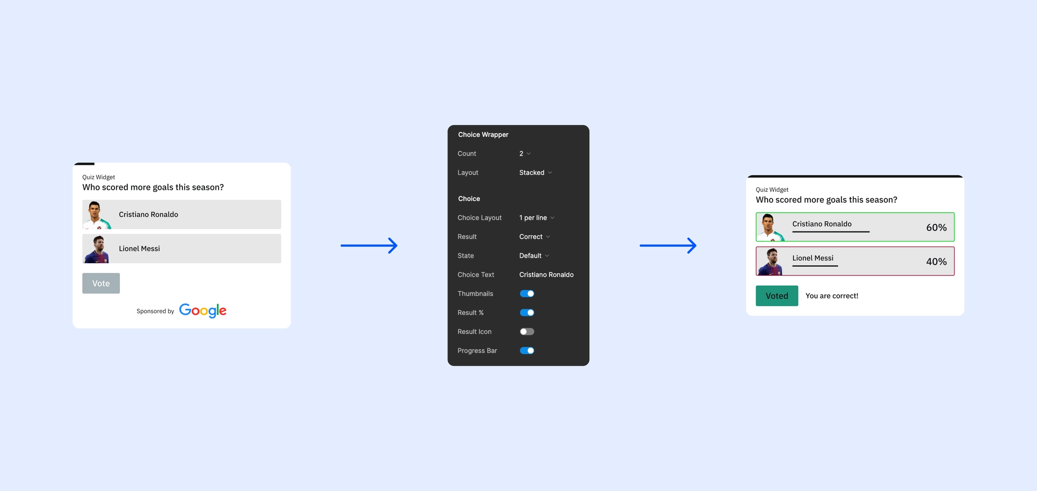 Show only relevant components